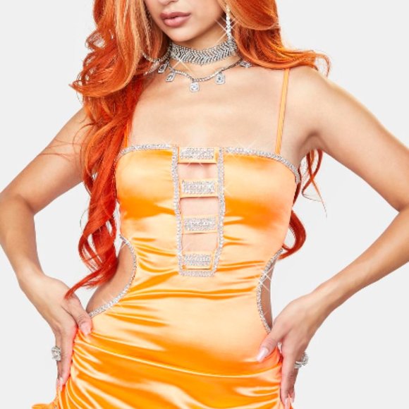 (Sold) Dolls Kill x Yung Reaper Juicy Rhinestone Dress - Picture 7 of 7